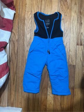 Kids Blue Insulated Ski Overalls